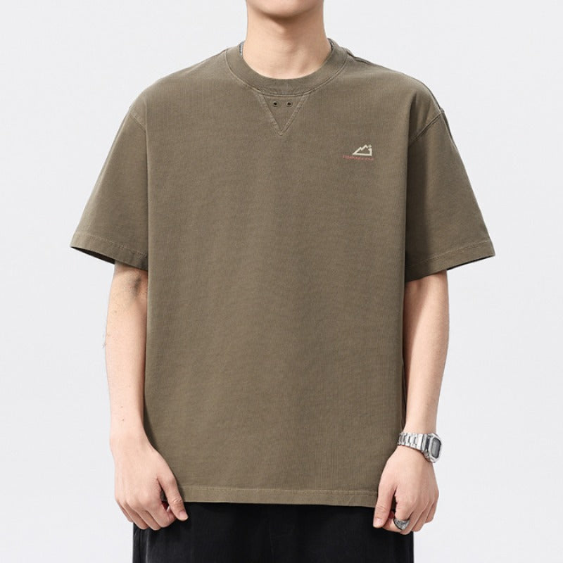 Mens T-shirts Vintage Printed Short Sleeves Summer Loose