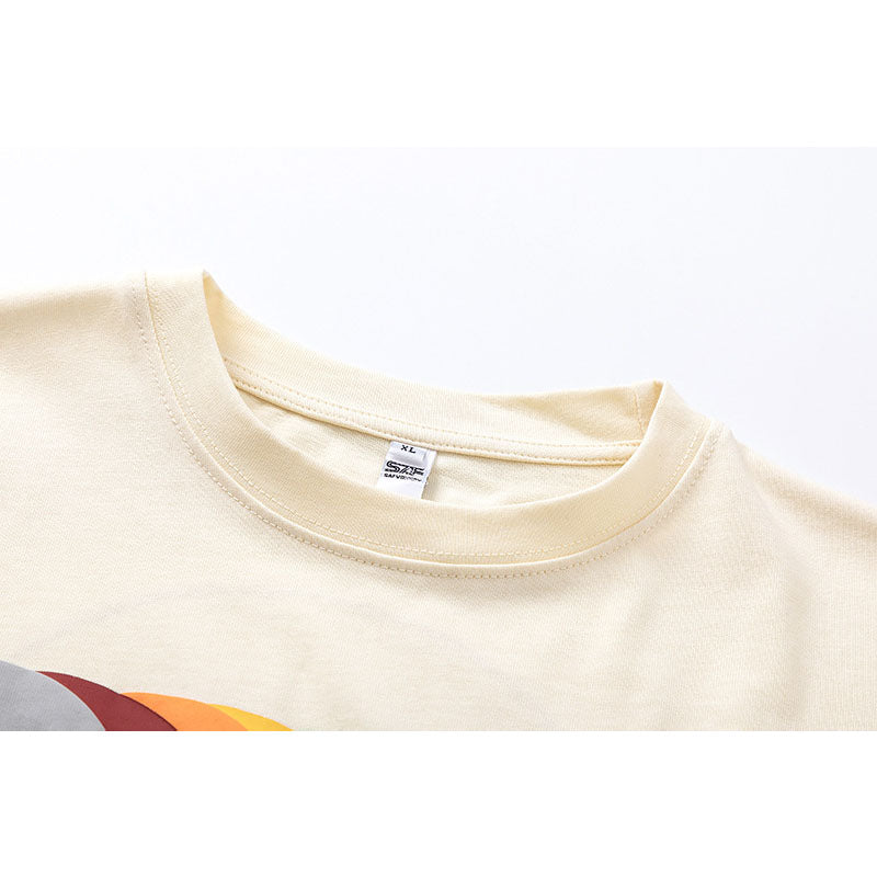 Vintage Tišö Rt Rainbow Question Mark Print Short Sleeve T-Shirt