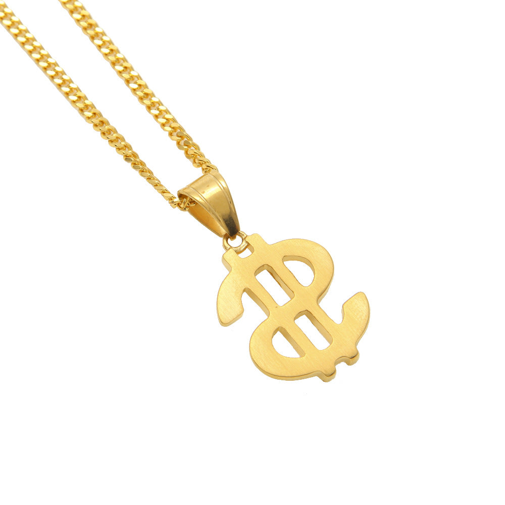 Jewelry Diamond  '$' Shspe Get Rich Necklace
