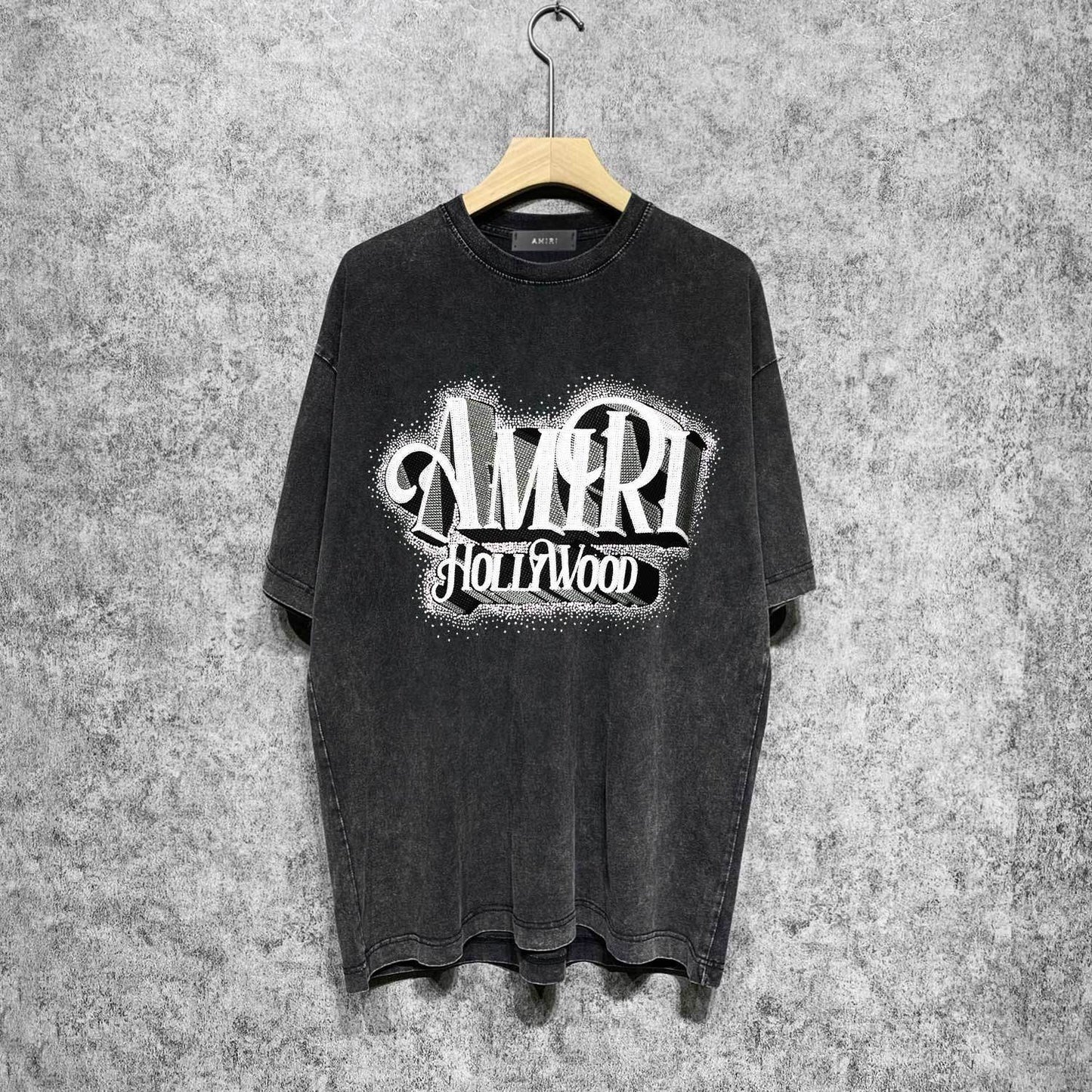 Amiri washed t-shirt stereo hollywood short sleeves