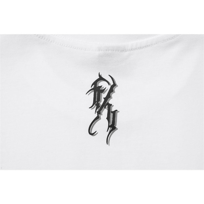 Casual Street Wear Vintage Crew Neck T-Shirt Short Sleeve