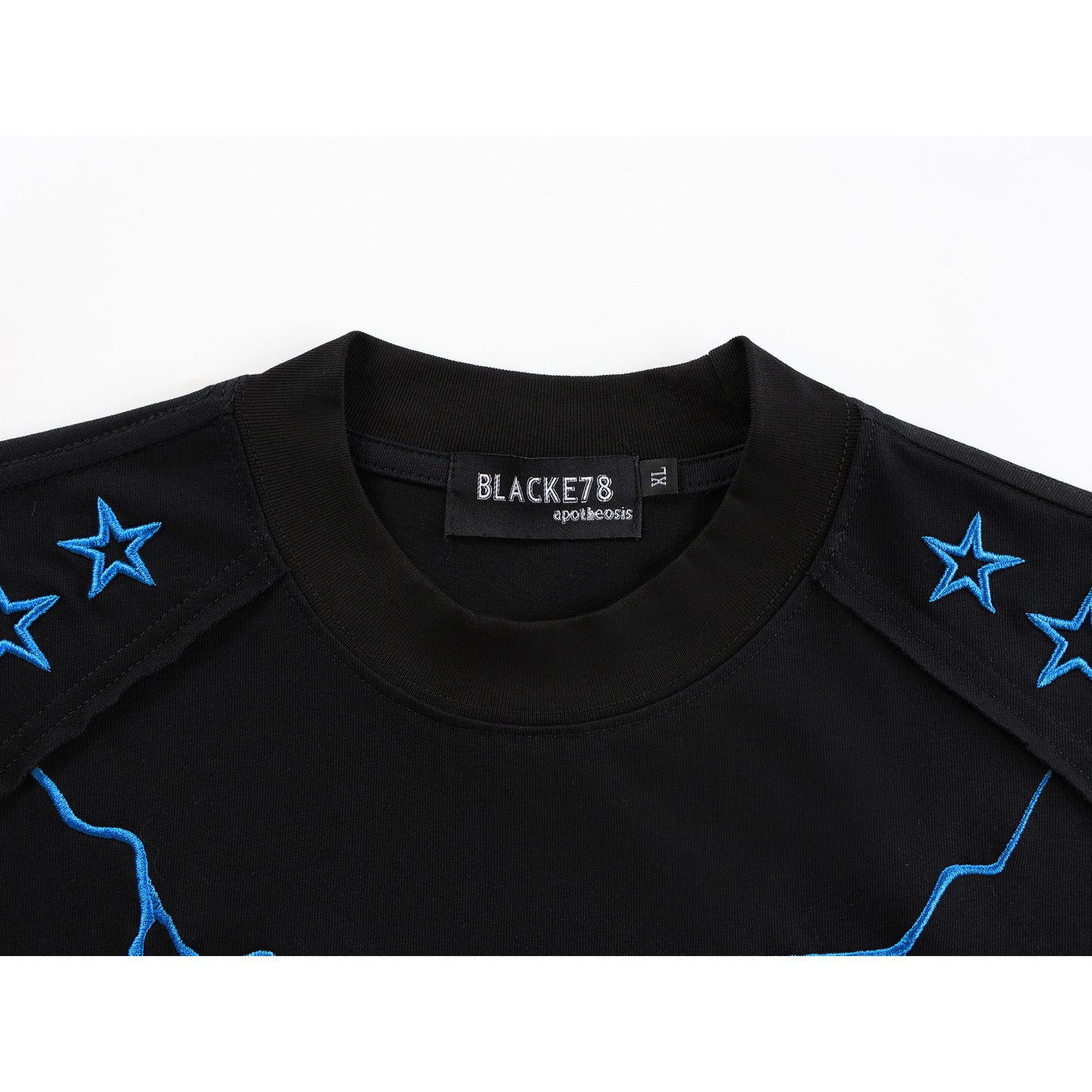 Hip hop clothing new york summer vintage embroidery lightning love t-shirt short sleeve