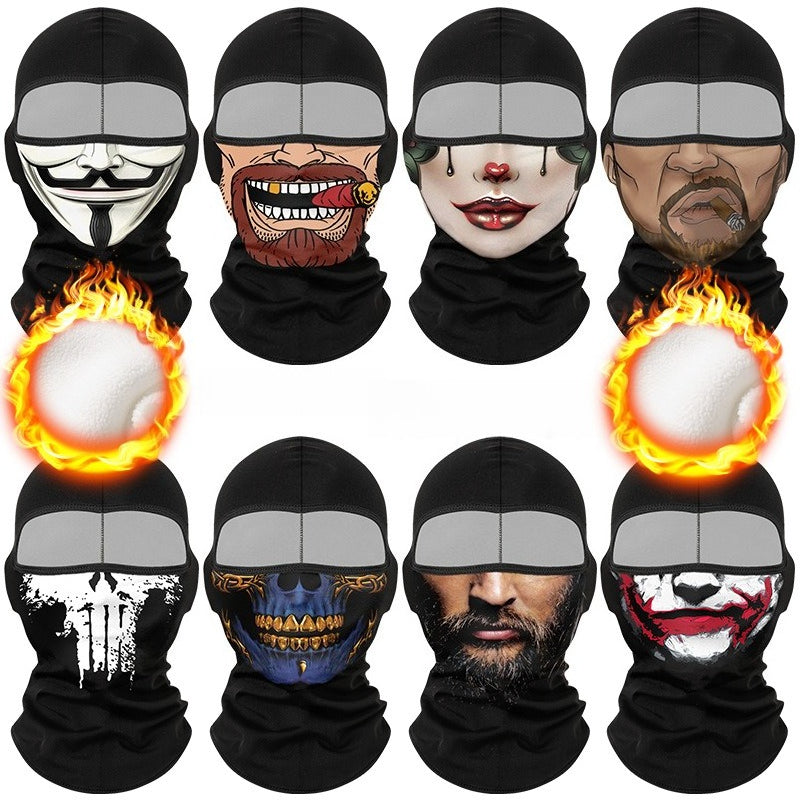 Cycling Windproof Hood Autumn and Winter Fleece Warm Windproof Cold Breathable