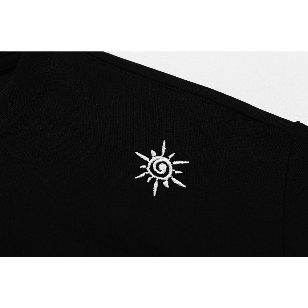 New York Hip Hop Style Vintage Lamb Embroidered Short Sleeve T-Shirt Summer Oversize Casual Top