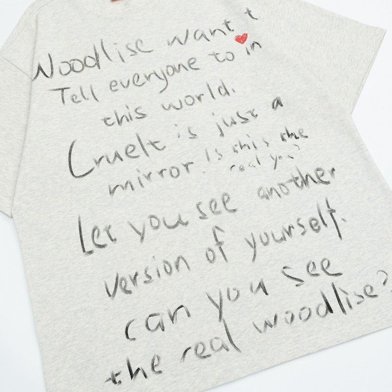 90s West Coast Hip Hop Fashion T Shirts Alphabet Graffiti Print Short Sleeve T-Shirts