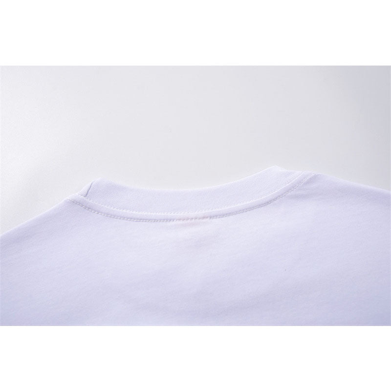 US drip outfits summer vintage print casual loose short sleeve T-Shirts