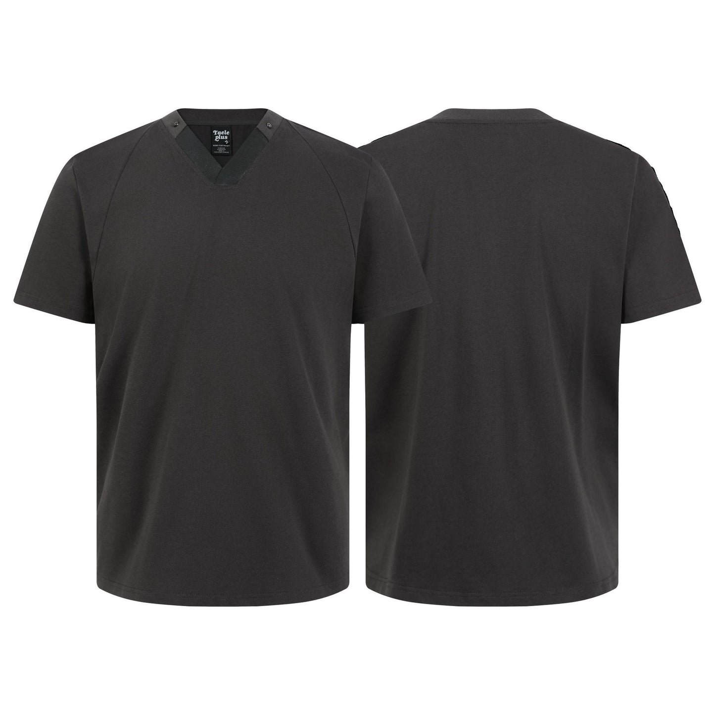 Hip Hop Clothing Summer Vintage V-Neck Short Sleeve T-Shirt