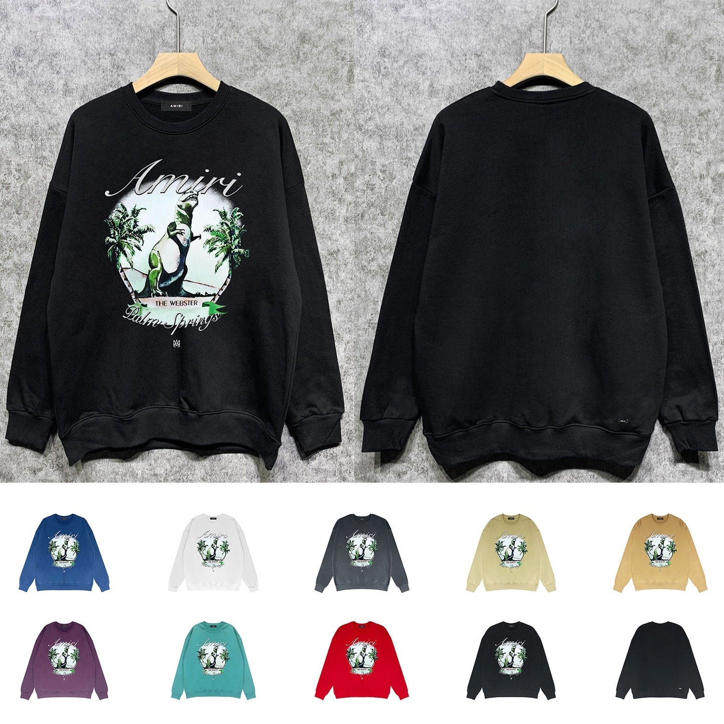 Amiri Sweatshirt Printed Trendy Pure Cotton