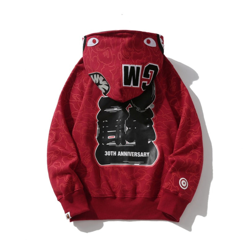 Ape Hoodie Autumn/Winter Camouflage Shark Hooded Cardigan Sweater Jacket