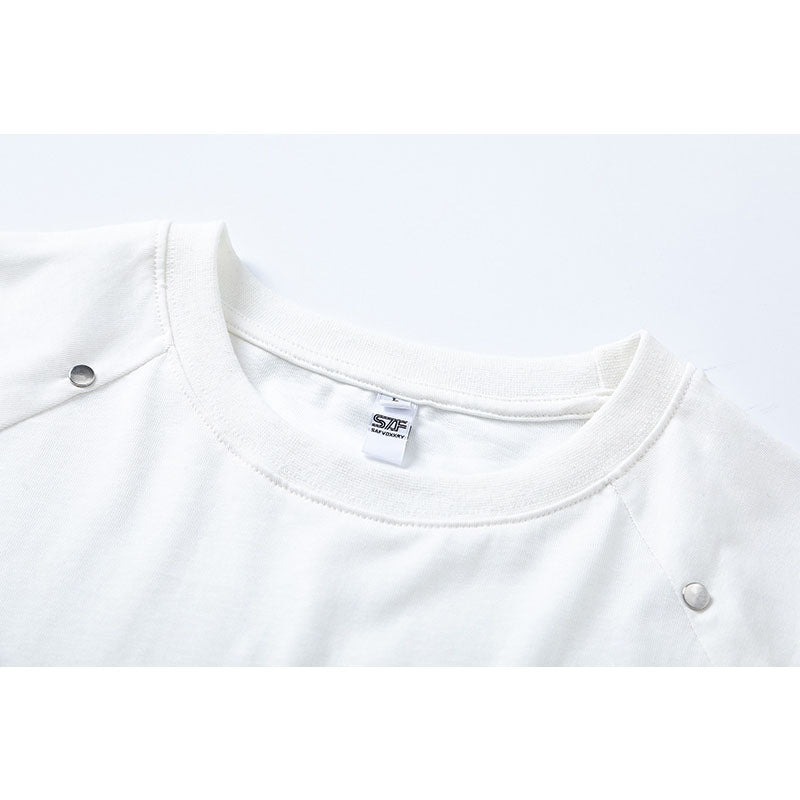 Vintage Tišö Rt Alphabet Short Sleeve T-Shirt Summer Loose Casual