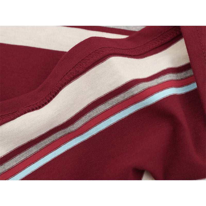 US drip outfits Summer Vintage Crew Neck Striped Casual Loose Short Sleeve T-Shirts