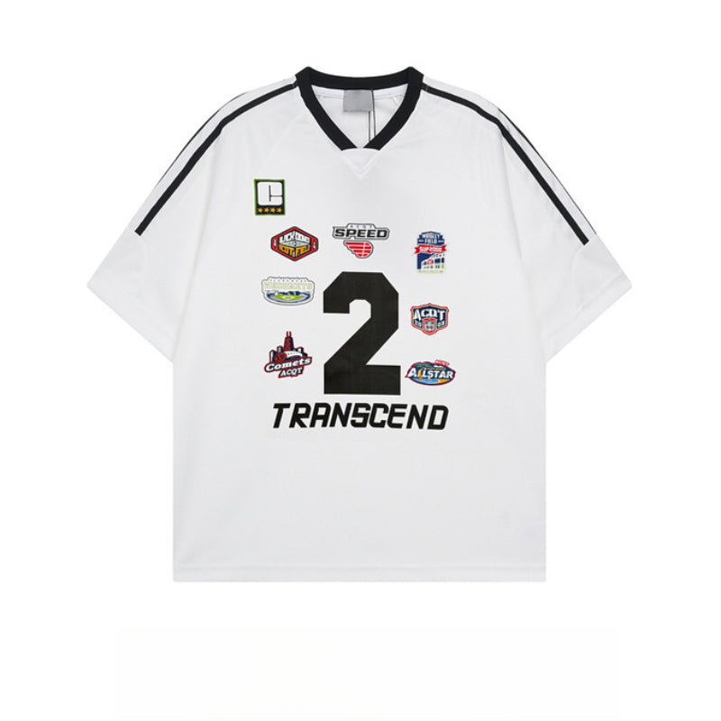 Racing oversized t shirt retro racing crew neck short sleeve t-shirt