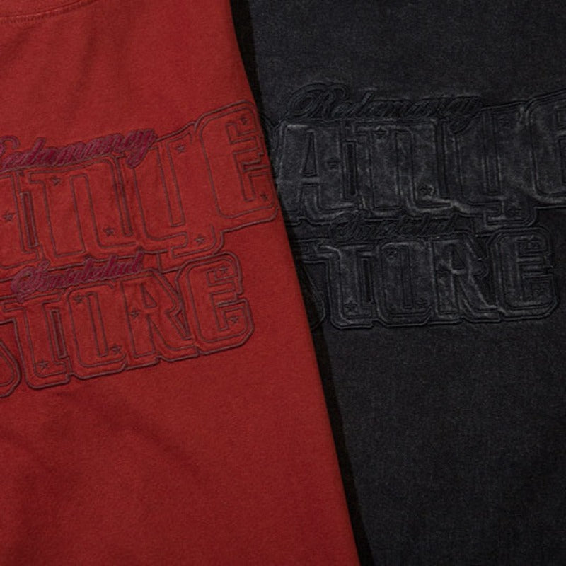 Vintage Tišö Rt Summer Hip Hop Short Sleeve Loose Letter Print T-Shirt