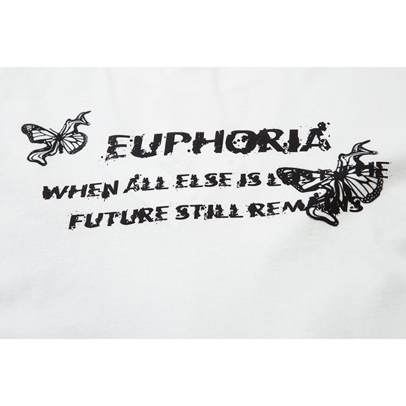 Marcas De Streetwear Vintage Hip Hop Butterfly Graffiti Long Sleeve T-Shirt