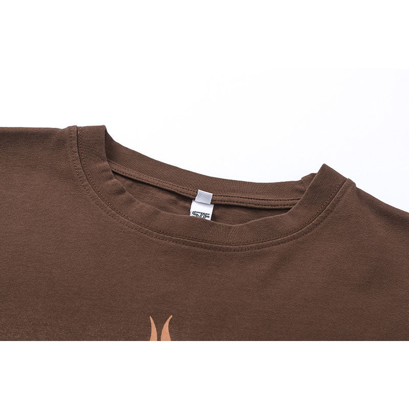 Vintage Tišö Rt Vintage Short Sleeve T-Shirt Summer Loose Casual Top