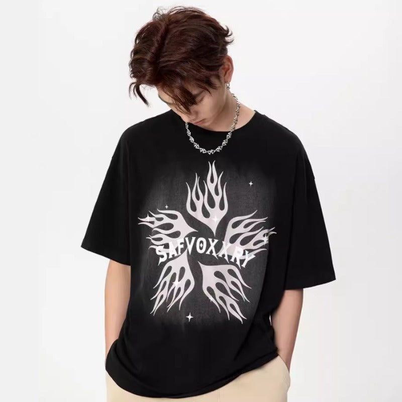 Vintage Tišö Rt Vintage Short Sleeve T-Shirt Summer Loose Casual Top