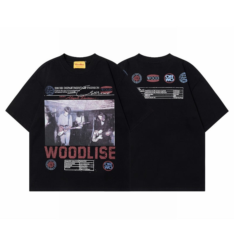 90s West Coast Hip Hop Fashion T Shirts Hip Hop Rock Band Vintage Character Half Sleeve Top