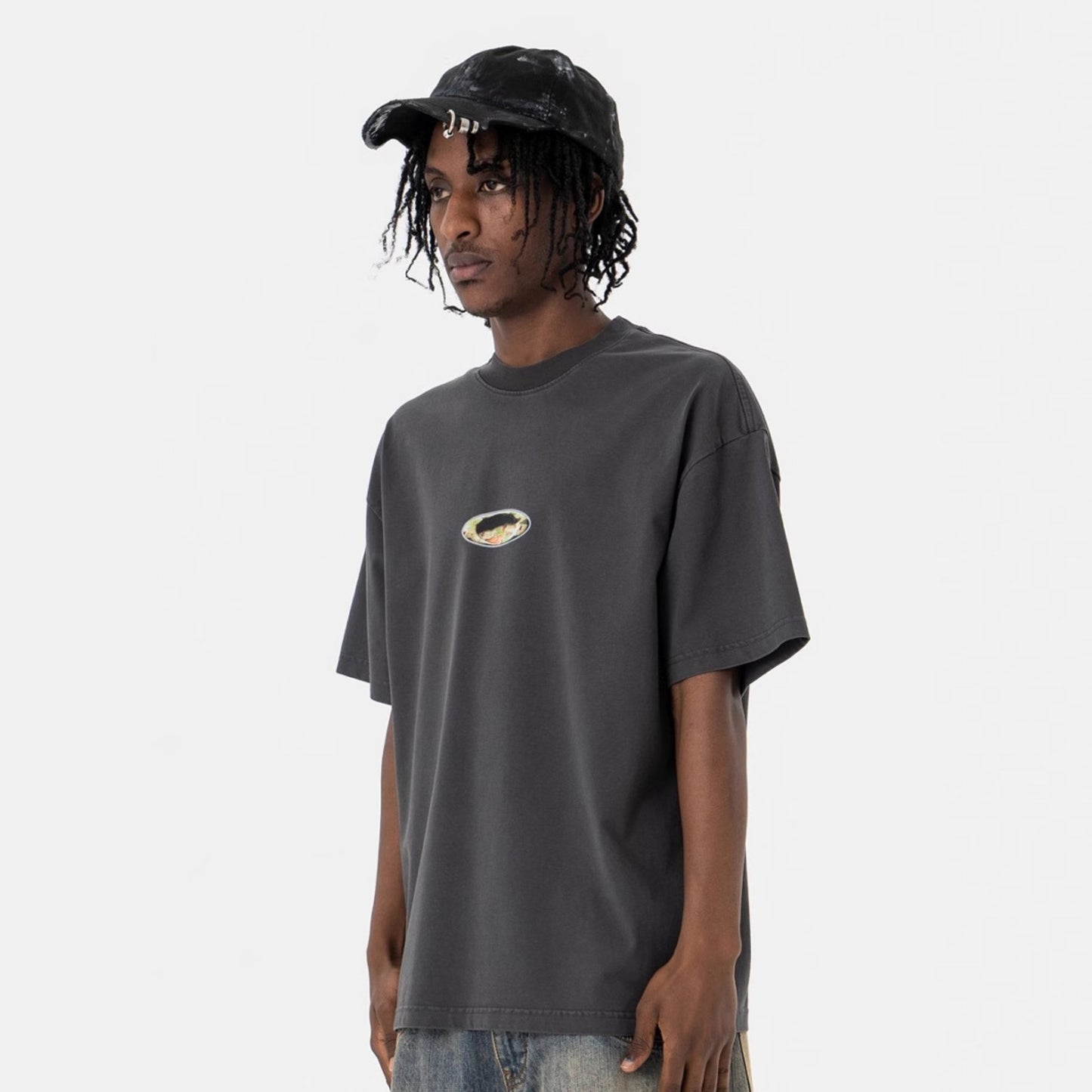 Vic Streetwear Summer Vintage Print Short Sleeve T-Shirt
