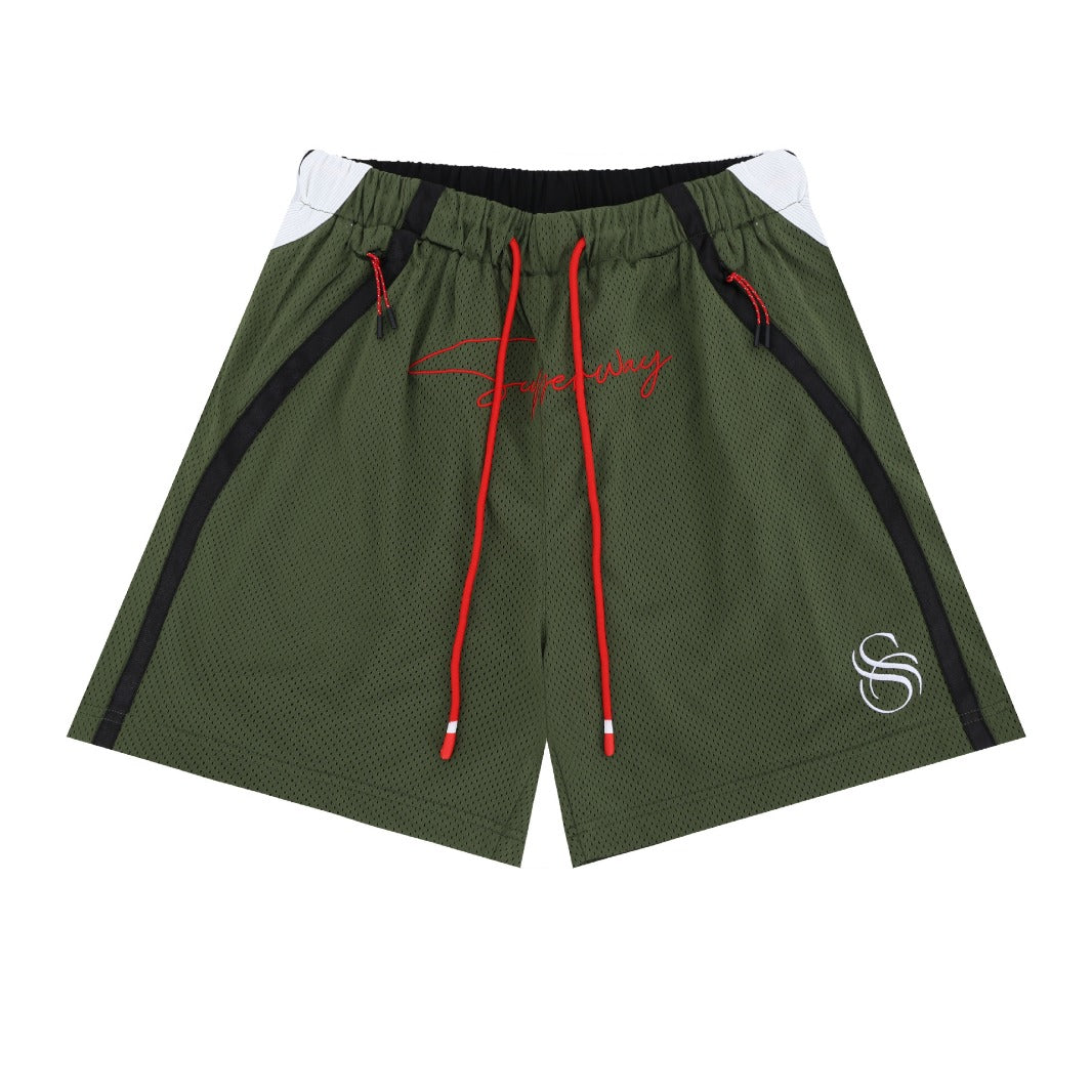 Vintage 90s Hip Hop Clothing Summer Shorts Quick Drying Mesh Casual Sweatpants