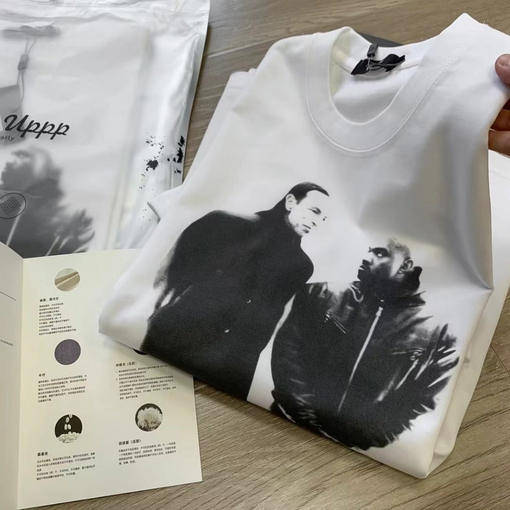 Streetwear Eua t shirt 24SS summer cotton cleanfit digital print spoof portrait short sleeve t-shirt