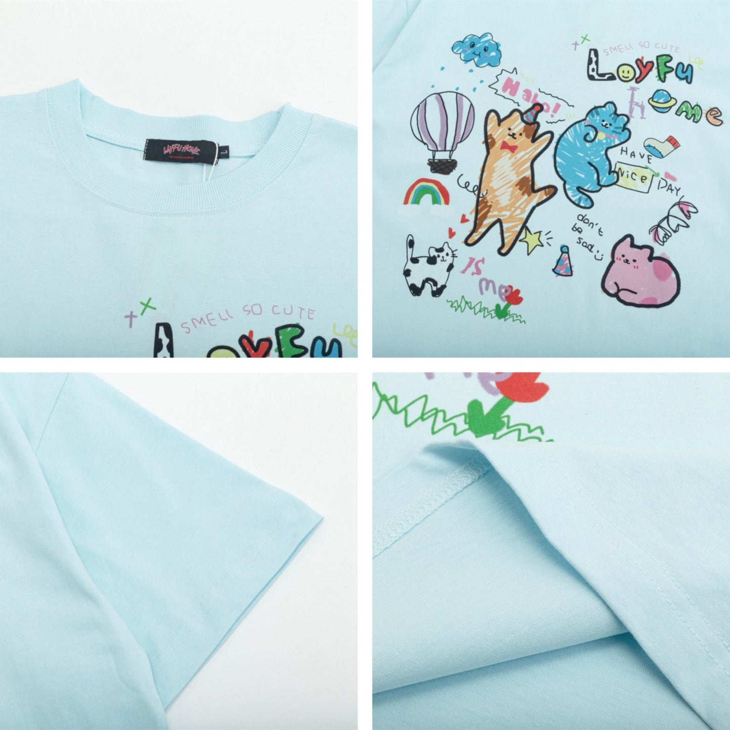 Vintage tarz t shirt cartoon graffiti short sleeve t-shirt summer oversize top