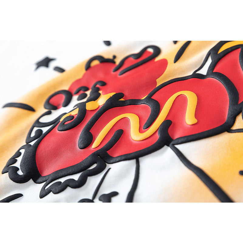 Vintage Tišö Rt Cartoon Graffiti Short Sleeve T-Shirt