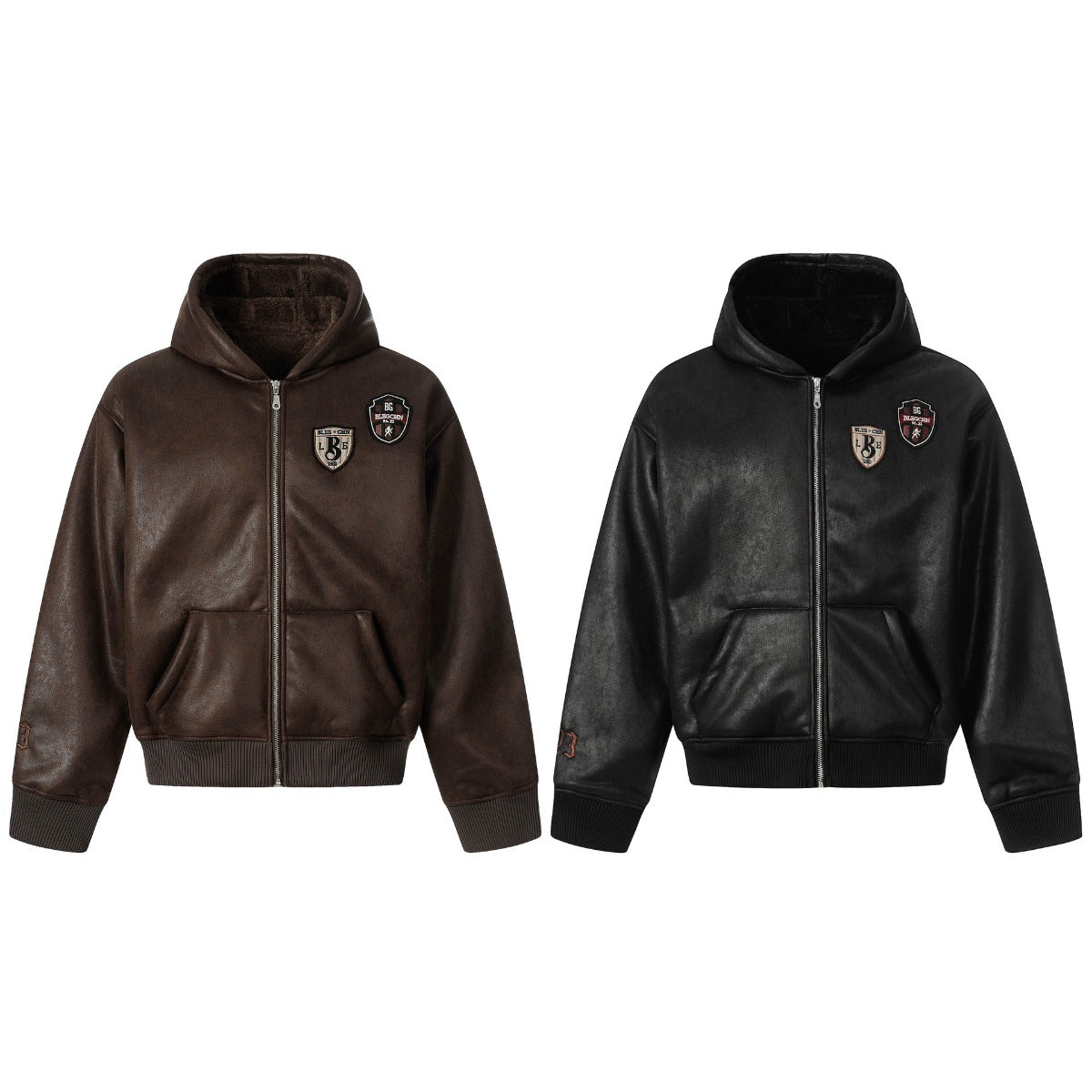 Unisex Down Jacket Winter Vintage Fleece Jacket Hooded Padded Jacket