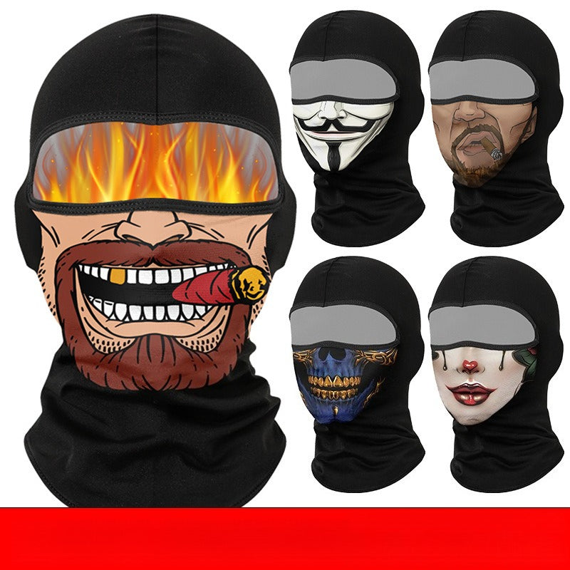 Cycling Windproof Hood Autumn and Winter Fleece Warm Windproof Cold Breathable