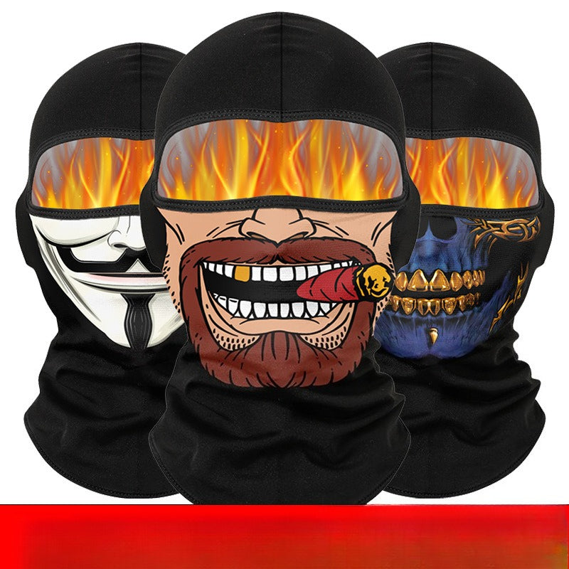 Cycling Windproof Hood Windproof Warm Fleece Autumn and Winter Breathable Men's