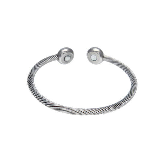 Bracelet Hip Hop Open Magnetic Bracelet Stainless Steel Health Germanium Bracelet Spectrum Royalty