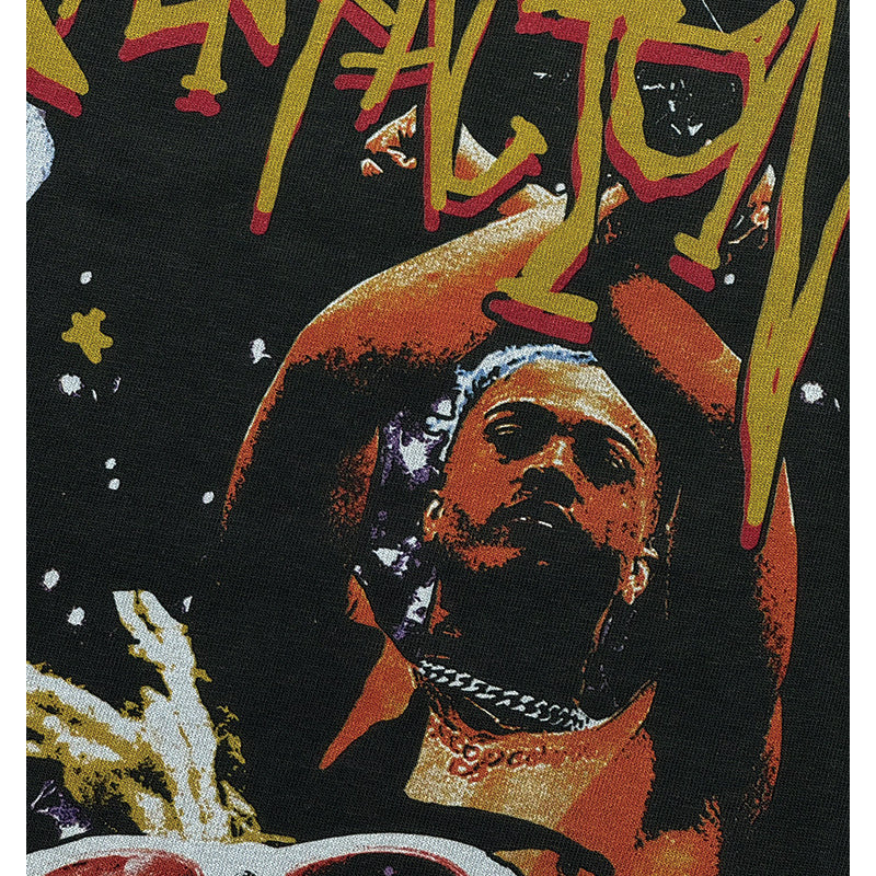 Streetwear masculino vintage XXX Tentacion print short sleeve t-shirt vintage