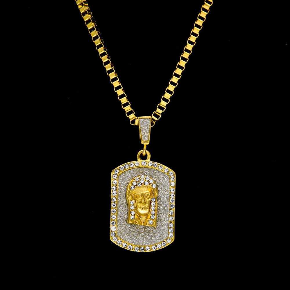 Jewelry Hip Hop Diamond Army Pendant rapper Dog Tags
