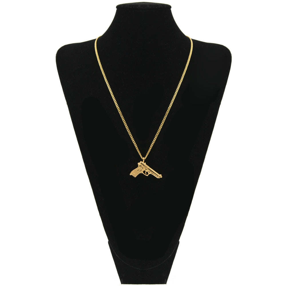 Jewelry 'Pistol ' Shaped Necklace Armament