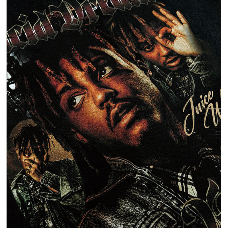 New york hip hop shop rap · Juice Wrld print hip hop, short sleeve T shirt