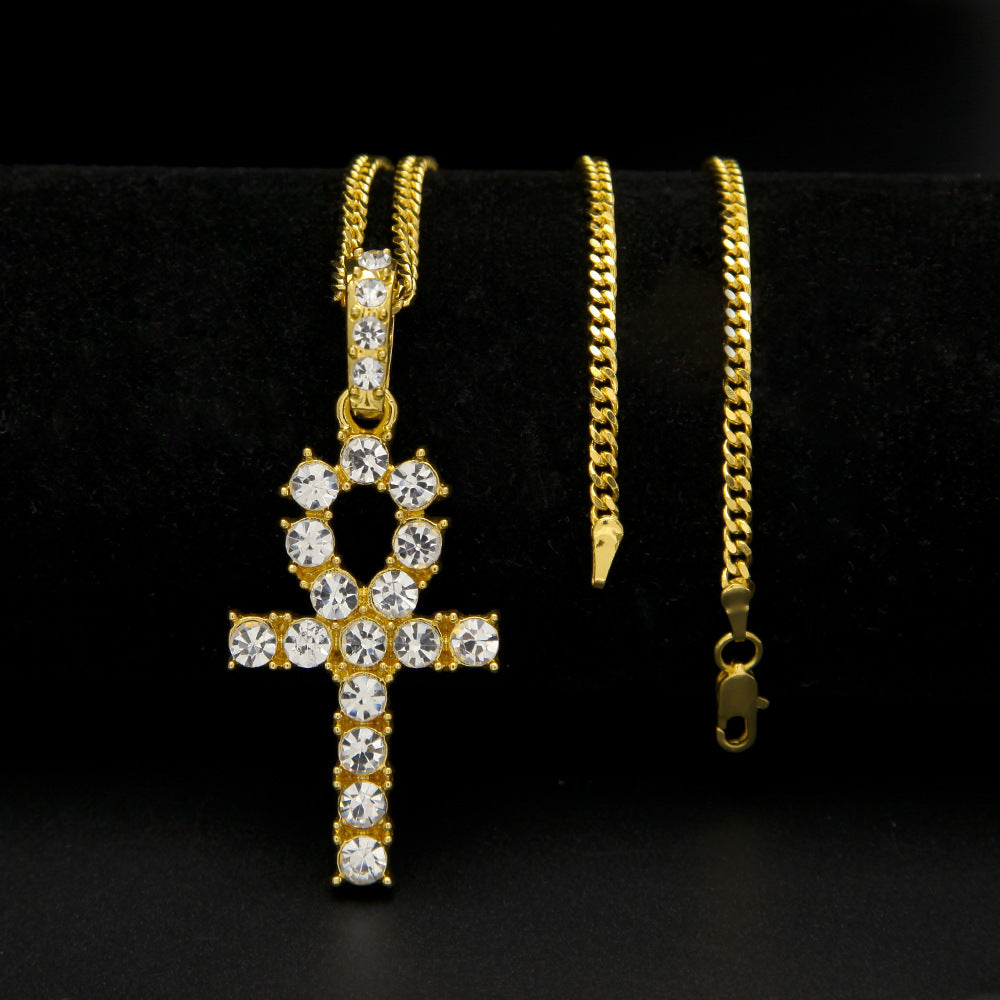 Jewelry Diamond Ancient Egyptian Anhe Key Pendant Crosses Egypt Pieces Ankh