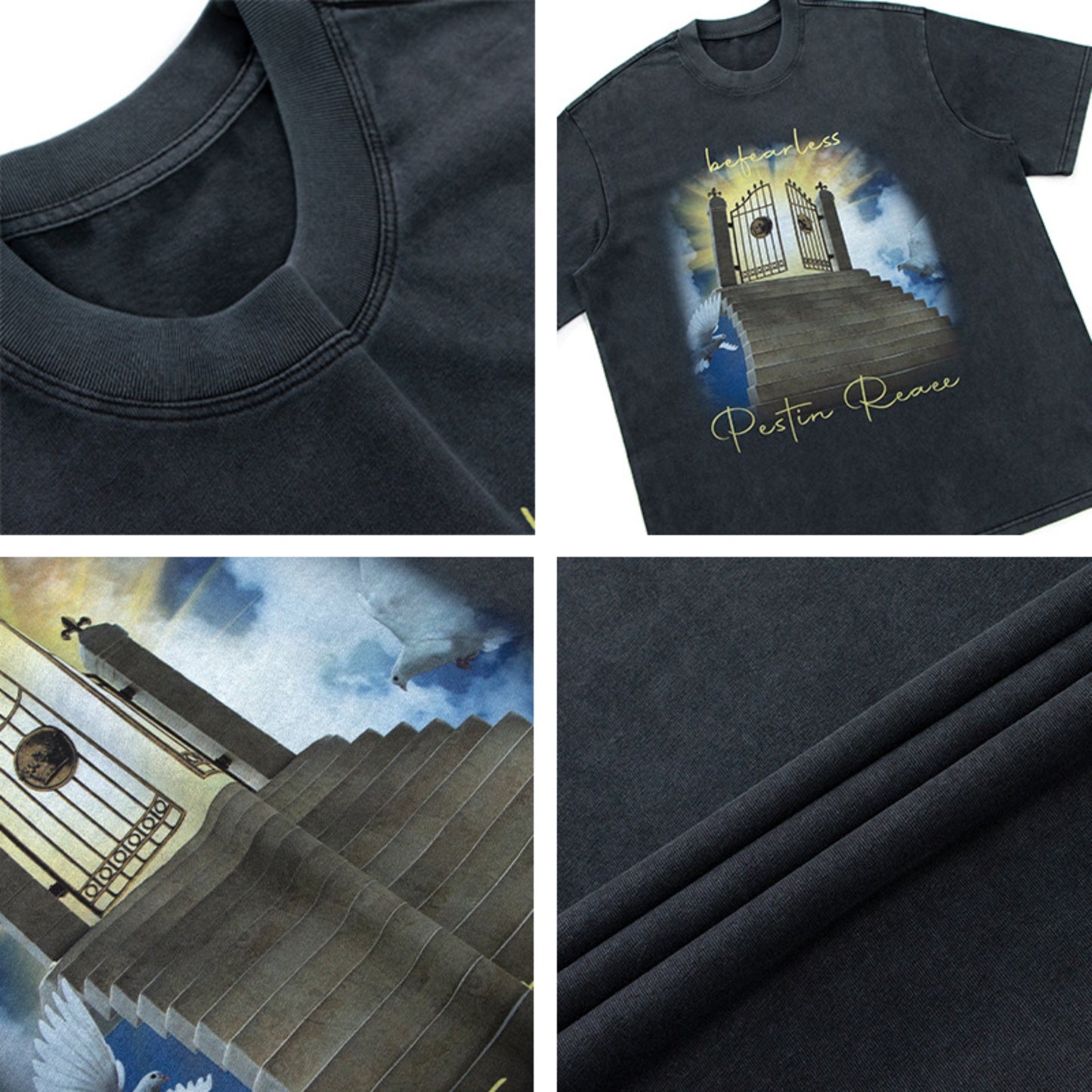80s And 90s Vintage T Shirts Heaven's Gate Short Sleeve Summer Unisex