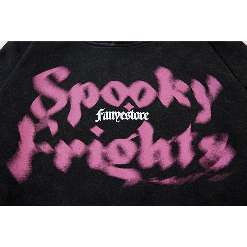 Streetwear Hoodie Washed Vintage Old Sweater Fall Hip Hoodie Loose Top