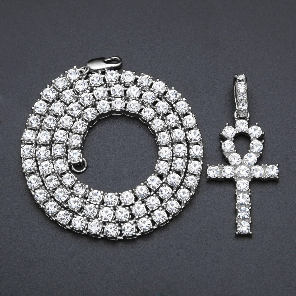 Jewelry Diamond Ancient Egyptian Anhe Key Pendant Crosses Egypt Pieces Ankh