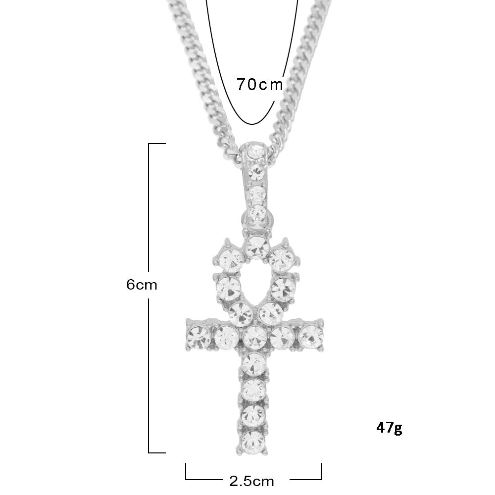 Jewelry Diamond Ancient Egyptian Anhe Key Pendant Crosses Egypt Pieces Ankh