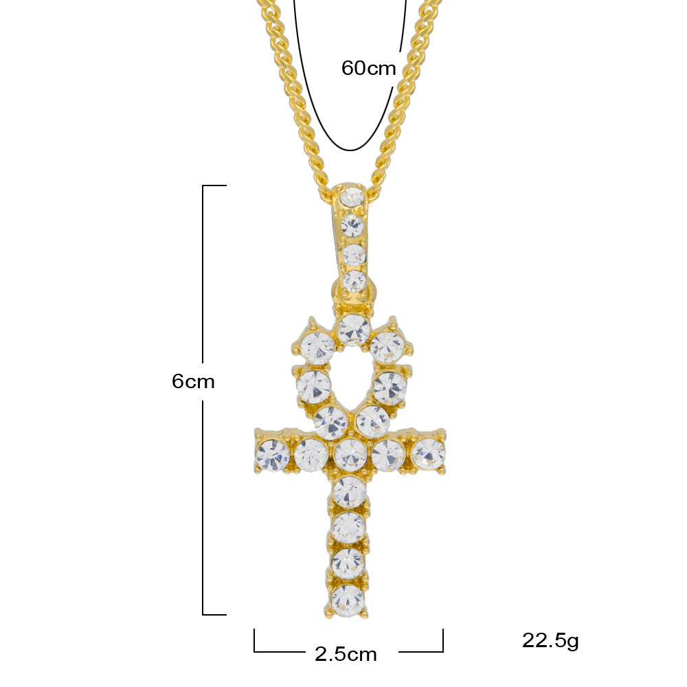 Jewelry Diamond Ancient Egyptian Anhe Key Pendant Crosses Egypt Pieces Ankh