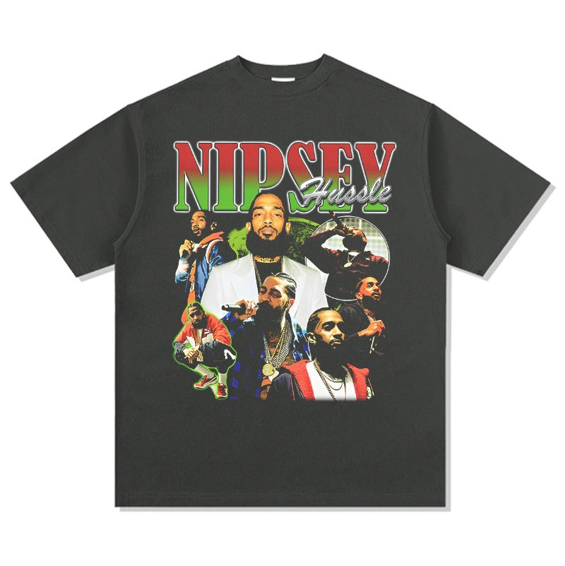 Marcas streetwear usa vintage Nipsey print short sleeve t-shirt