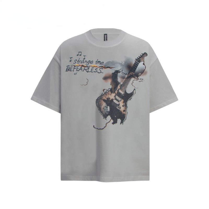 80s And 90s Vintage T-Shirts Vintage Rock Guitar Short Sleeve T-Shirts