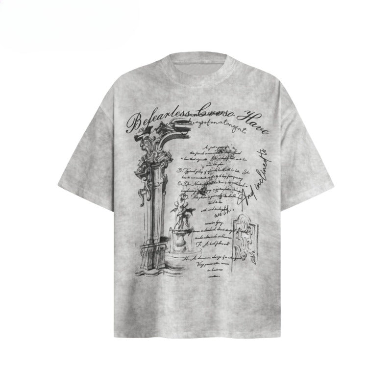 80s And 90s Vintage T Shirts Retro Tie-Dye Old Printed Short Sleeve T-Shirts