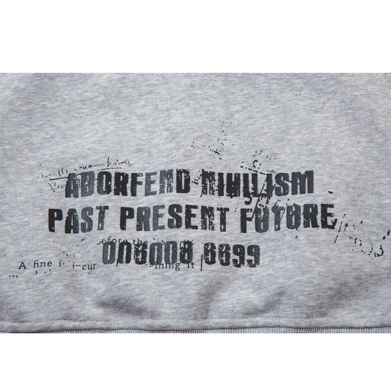 Streetwear Hoodie Hip Hop Alphabet Print Hooded Sweater Fall Loose Hoodie Jacket