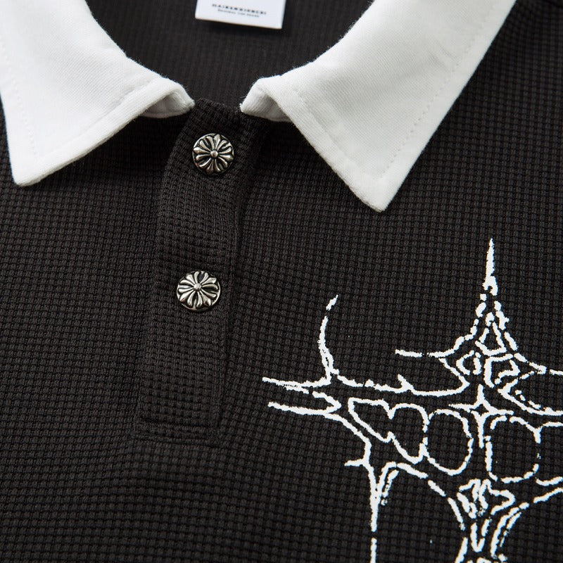 Unisex long-sleeved shirt men's autum lapel