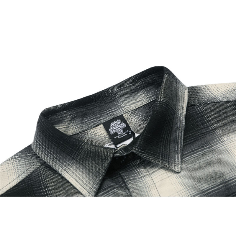 Casual Street Wear Checked Shirt Short Sleeve Shirt