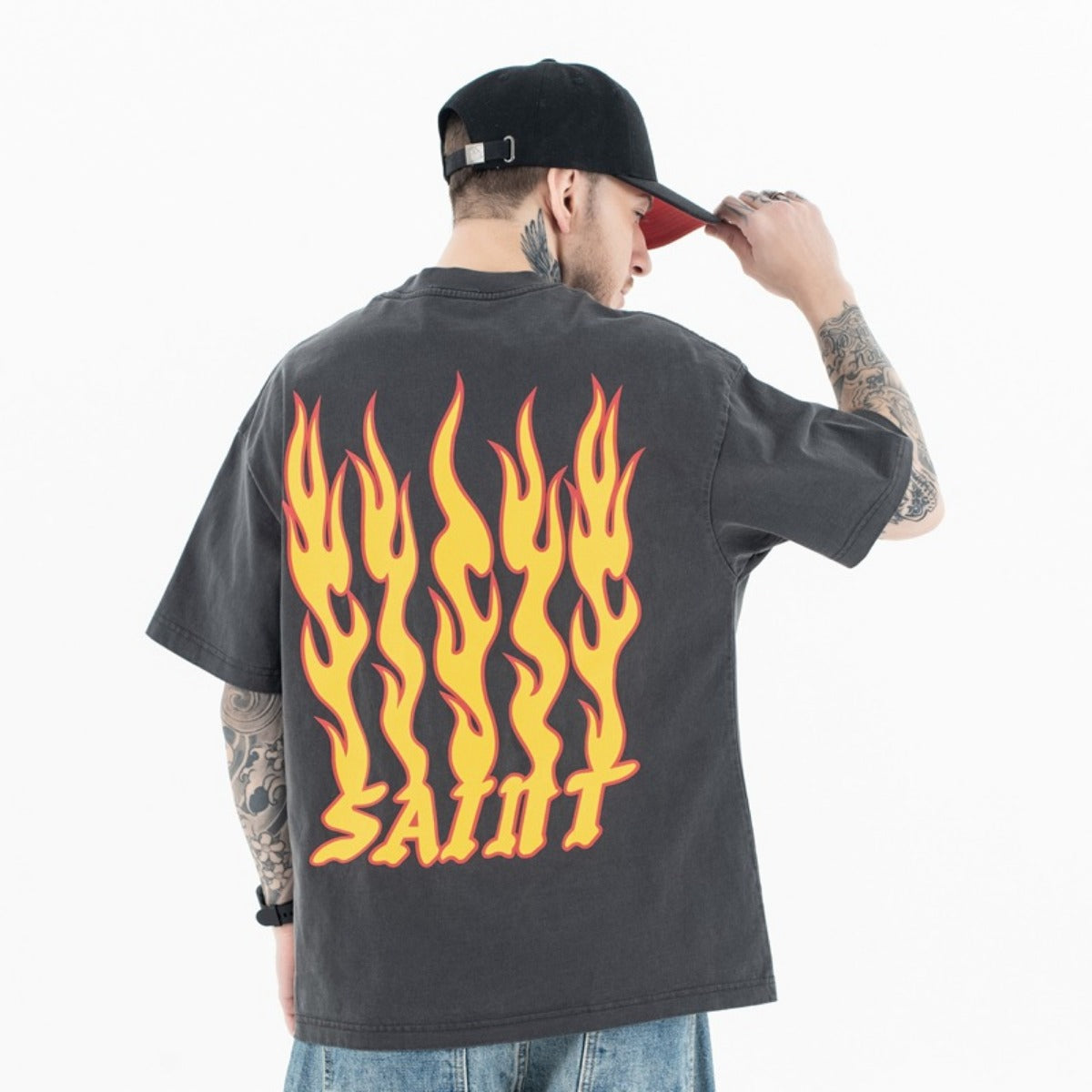 Vintage College Shirts Spring/Summer Crew Neck Short Sleeve T-Shirts