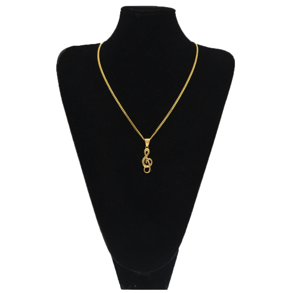 Jewelry Music Note Pendant Necklace Couple Personality Pendant St. Valentine's