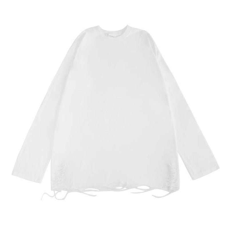 Vintage T Shirts Hip Hop Spring and Autumn Long Sleeve T-Shirt Hip Hop Loose Top