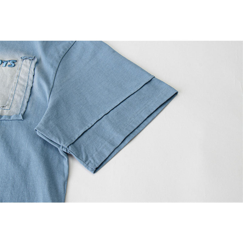US drip outfits summer retro gradual change casual loose short sleeve T-Shirts